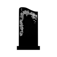 Памятник из карельского гранита П07 С тумбой и цветником
